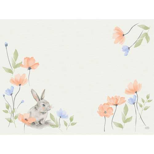 5 x Bio Dunicel®-Tischset 30 x 40 cm Bunny Bloom